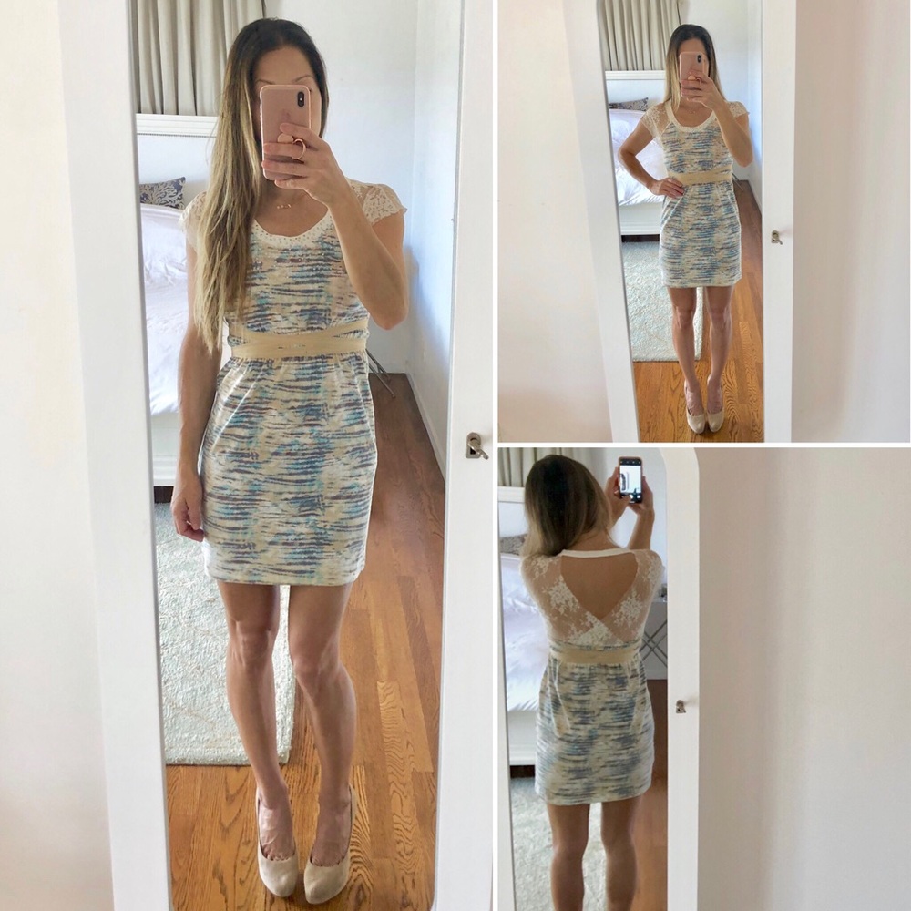 Free People lace back mini dress